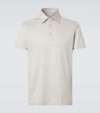 Kiton Cotton Polo Shirt In Grey