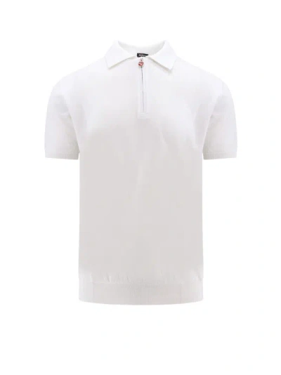 Kiton Cotton Polo Shirt In White