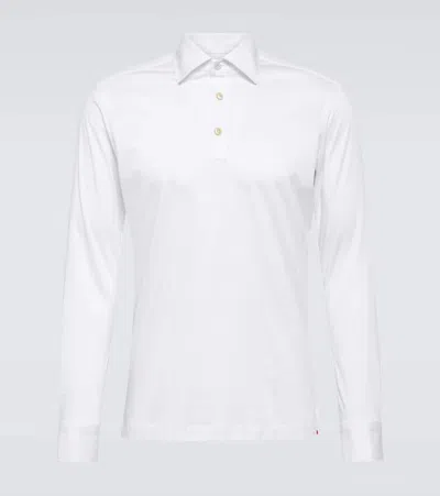 KITON COTTON POPLIN POLO TOP