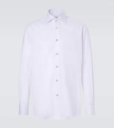Kiton Cotton Poplin Shirt In White