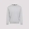 Kiton Crewneck Knit Sweater In Grigio Ghiaccio