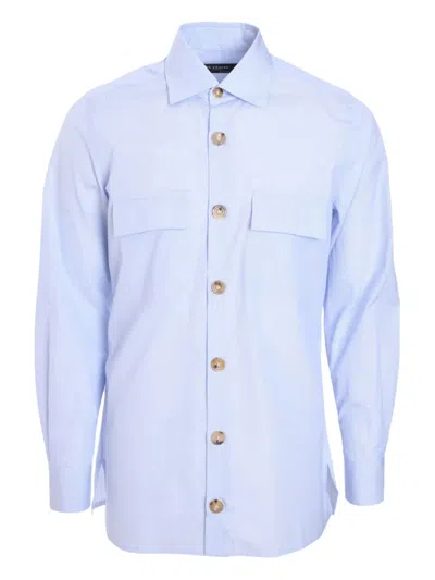 Kiton Cotton Shirt In Blue