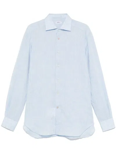 Kiton Cotton Shirt In Blue