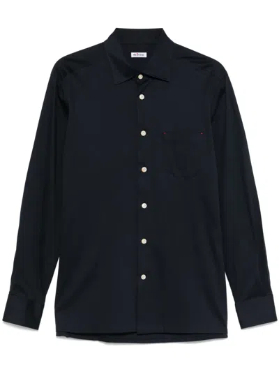 Kiton Cotton Shirt In Blue