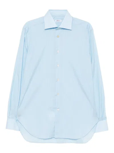 Kiton Cotton Shirt In Blue