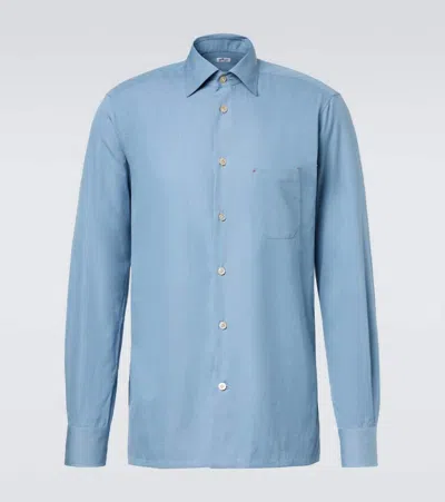 Kiton Cotton Shirt In Blue