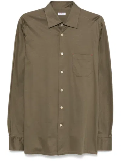 Kiton Cotton Shirt In Green