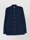 Kiton Long Sleeve Button Down Shirt In Blue