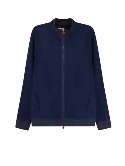 Kiton Cotton Sweatshirt In Blue