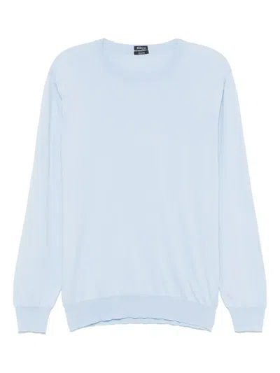 Kiton Cotton T-shirt In Blue
