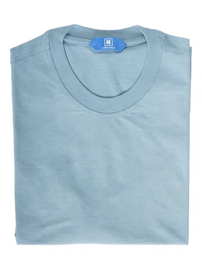 Kiton Cotton T-shirt In Blue
