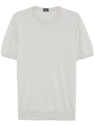 Kiton Cotton T-shirt In Grey