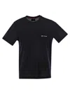 KITON KITON COTTON T SHIRT WITH LOGO