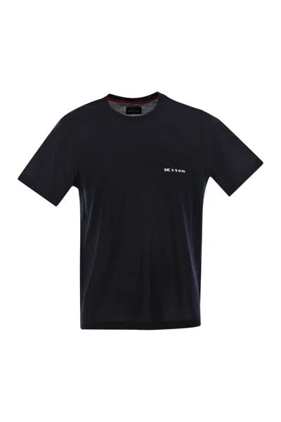 KITON KITON COTTON T-SHIRT WITH LOGO