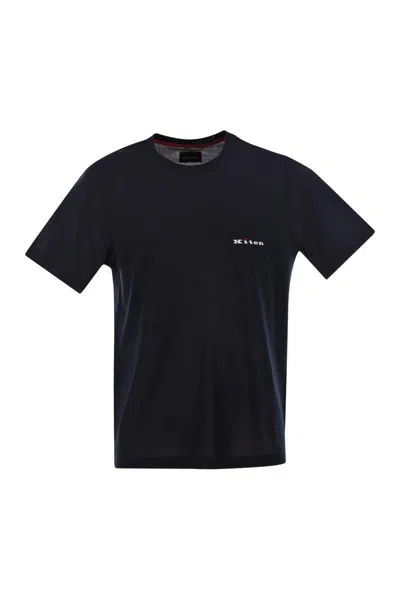 Kiton Cotton T-shirt With Logo In Black