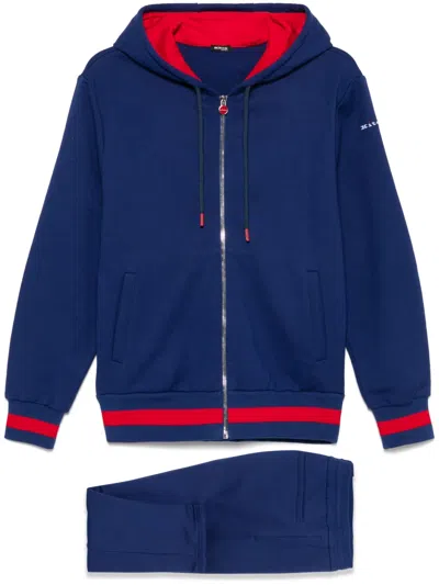 Kiton Cotton Track Suit In Blue