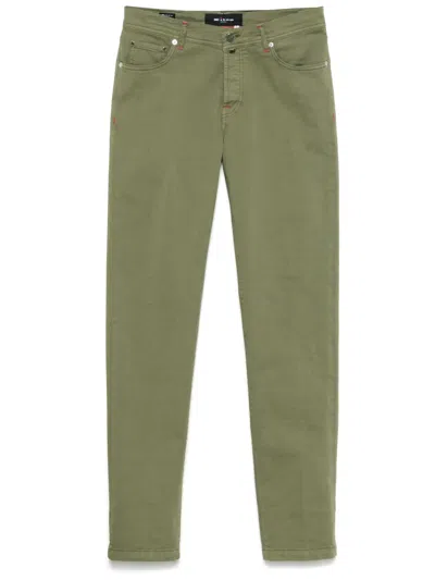 Kiton Cotton Trousers In Green
