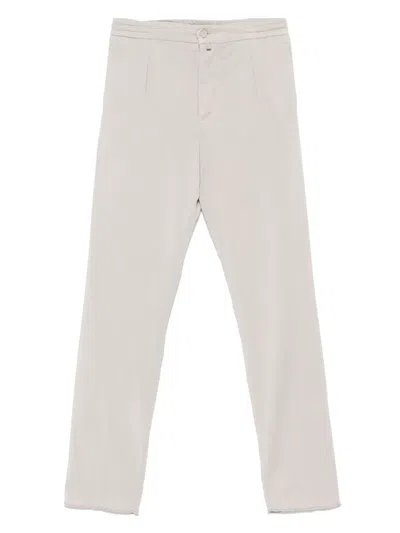 Kiton Cotton Trousers In Grey