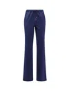 Kiton Cotton Trousers With Drawstring In Blue