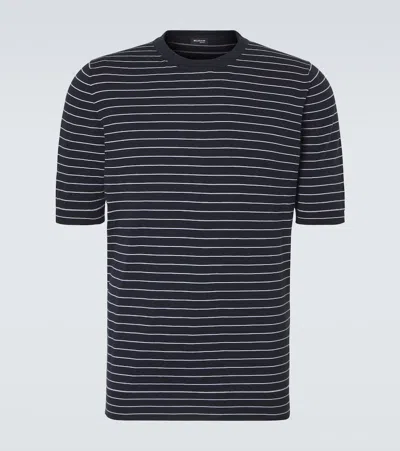 Kiton Cotton T-shirt In Blue