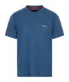 Kiton Logo-embroidered T-shirt In Blue