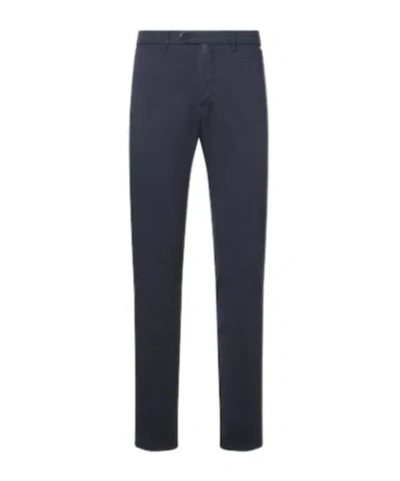 Kiton Cotton-blend Chinos In Black