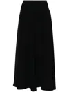 Kiton Crepe Midi Skirt In Black