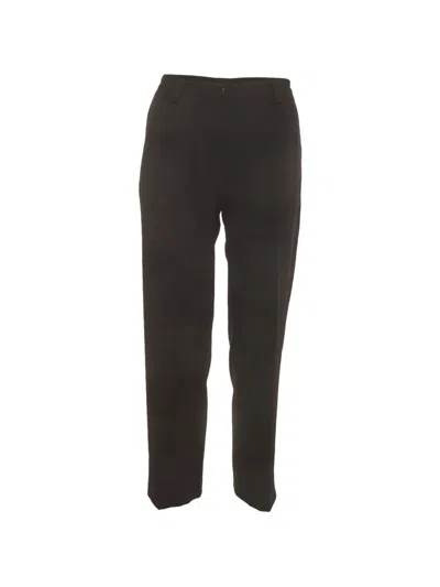 Pre-owned Kiton Crepe Regular-fit Trousers In Black