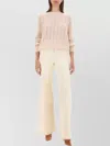 Kiton Cashmere-silk Lattice Knit Crewneck Sweater