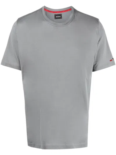 Kiton Crew-neck Cotton T-shirt In Grey