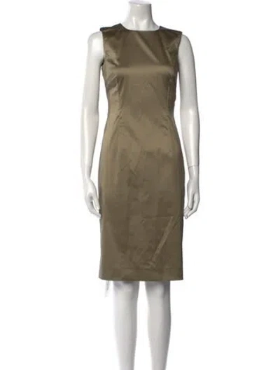 Pre-owned Kiton Crew Neck Knee-length Dress In Neutral