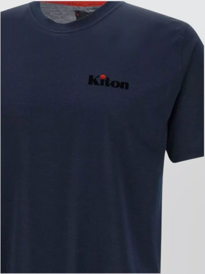 Kiton Cotton T-shirt In Blue