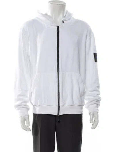 Pre-owned Kiton Crew Neck Long Sleeve Hoodie In White