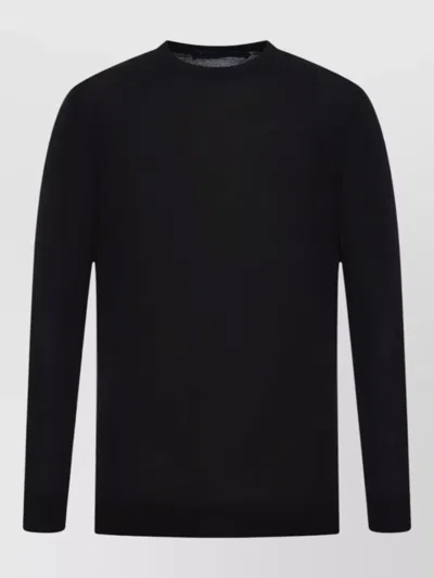 Kiton Crew Neck Long Sleeve Regular Fit Top In Black