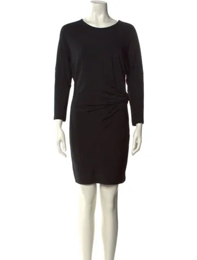 Pre-owned Kiton Crew Neck Mini Dress In Black