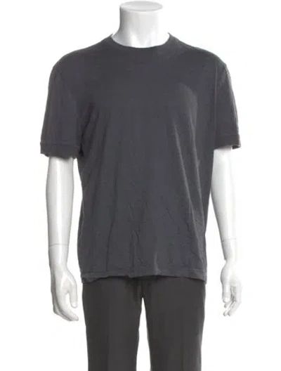 Pre-owned Kiton Crew Neck Short Sleeve T-shirt In Gray