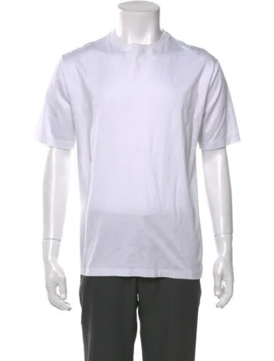 Pre-owned Kiton Crew Neck Short Sleeve T-shirt In White