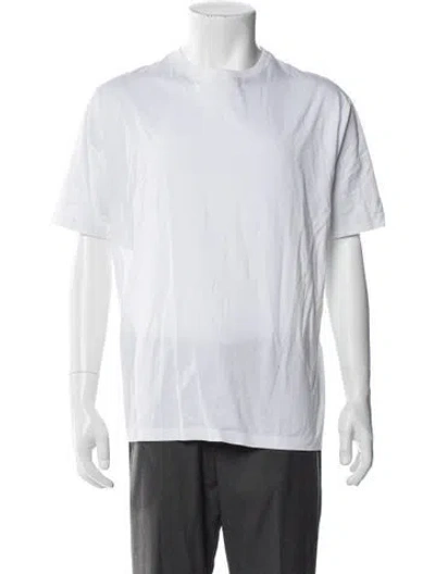 Pre-owned Kiton Crew Neck Short Sleeve T-shirt In White