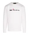 Kiton White Crew Neck Sweatshirt With Logo