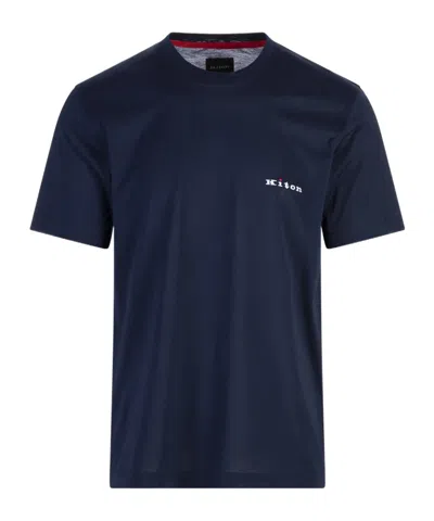 Kiton Crew Neck T-shirt In Black