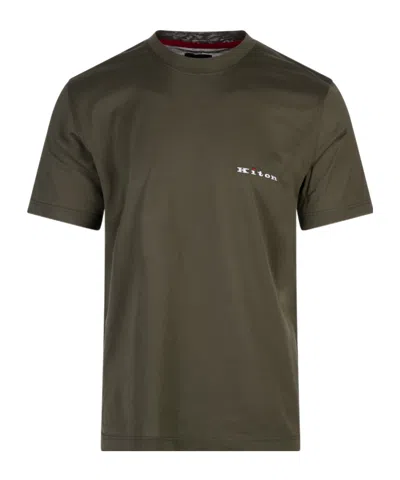 Kiton Crew Neck T-shirt In Brown