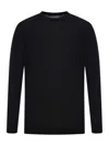 Kiton Crew Neck Wool Sweater In Black