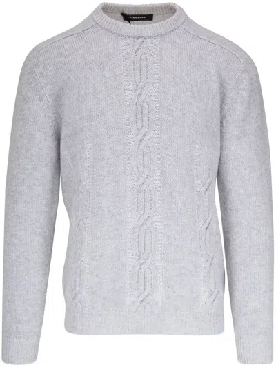 Kiton Crewneck Cashmere Jumper In Grey