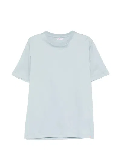 Kiton Crew-neck Cotton T-shirt In Blue
