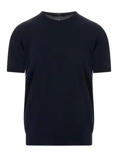 Kiton Crewneck Sweater In Blue