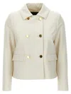 Kiton Double-breasted Short Jacket Collar In Neutral