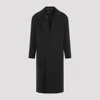 Kiton Dark Grey Tib Virgin Wool Coat In Dark Grey