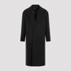Kiton Dark Grey Tib Virgin Wool Coat In Grey