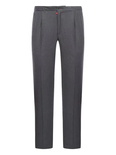 Kiton Wool Pants In Grey