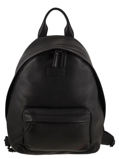 Kiton Deerskin Backpack In Black